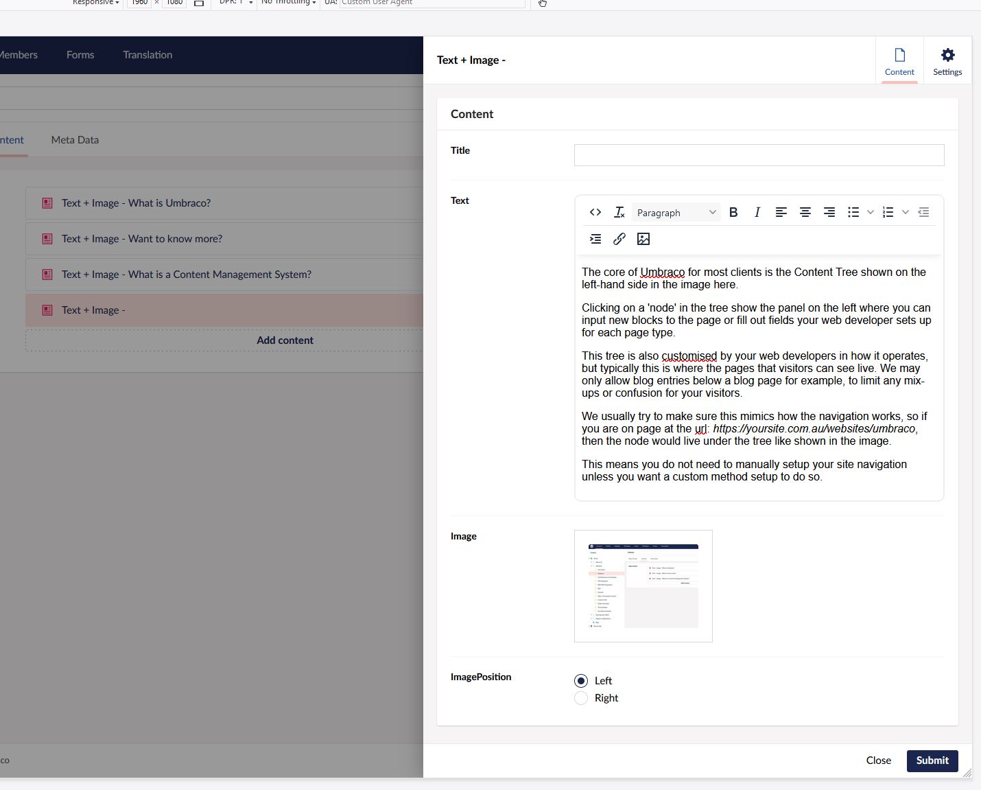 Component Block Editing
